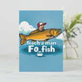 Die Freude am Fischfang Einladung (Stehend Vorderseite)