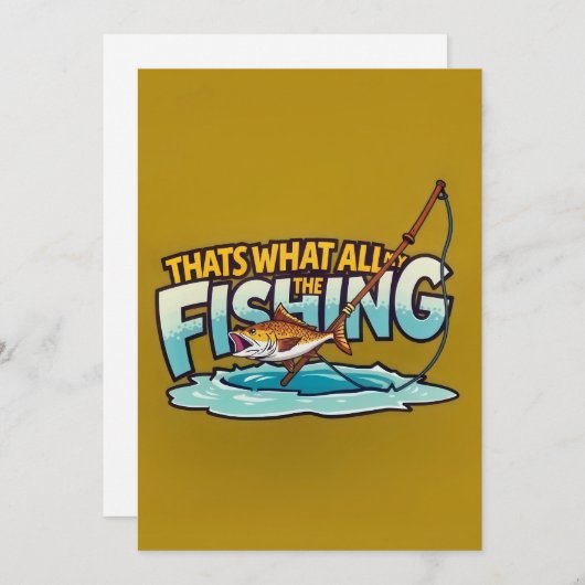 Die Freude am Fischfang Einladung (Vorne/Hinten)