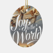 Die Freude am Weihnachtsdesign der Welt Keramik Ornament (Rechts)