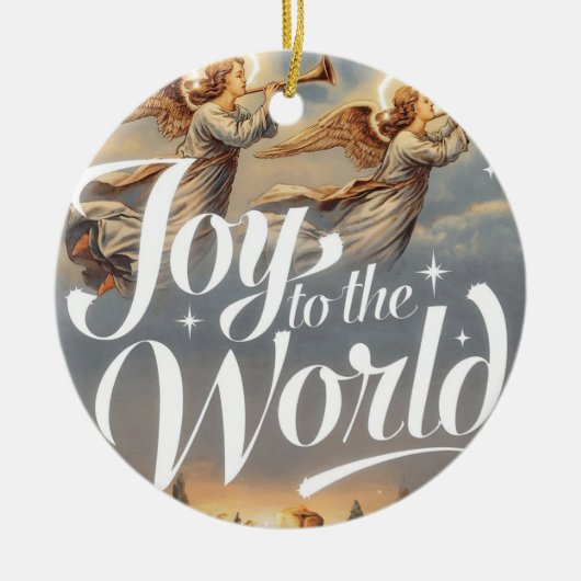 Die Freude am Weihnachtsdesign der Welt Keramik Ornament (Vorne)