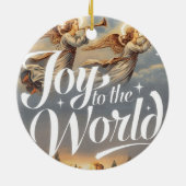 Die Freude am Weihnachtsdesign der Welt Keramik Ornament (Hinten)