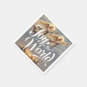 Die Freude am Weihnachtsdesign der Welt Serviette (Ecke)