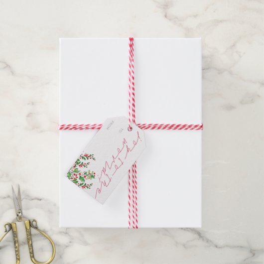 Die Freude am Weihnachtsgeschenk-Tag Geschenkanhänger (Mit Garn)