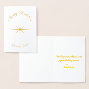 Die Freude am Weihnachtsgrüßen der Welt im Foto Folienkarte