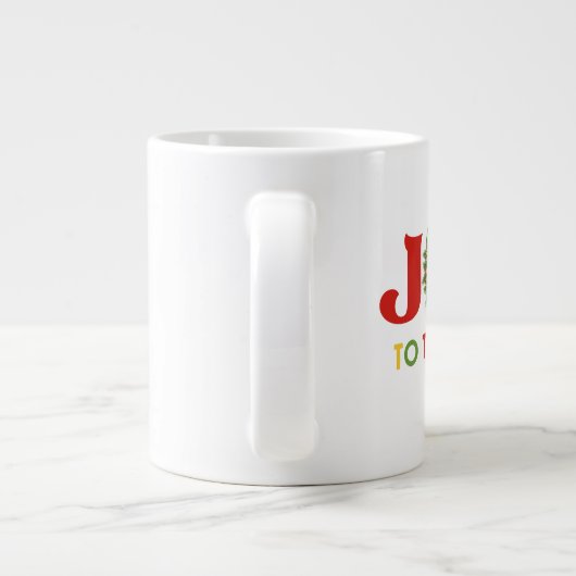 Die Freude am Weihnachtskranz der Welt Jumbo-Tasse (Rückseite)