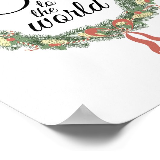Die Freude am Weihnachtskranz der Welt Poster (Ecke)