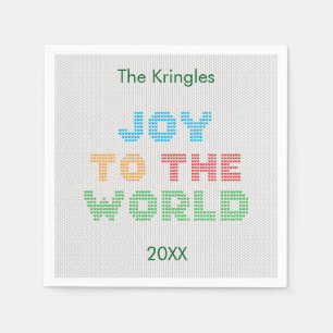 Die Freude am Weihnachtssüßer der Typografie Serviette