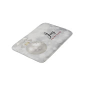 Die Freude am Welt Elegant Silver Christmas Ball Badematte (Schrägansicht)