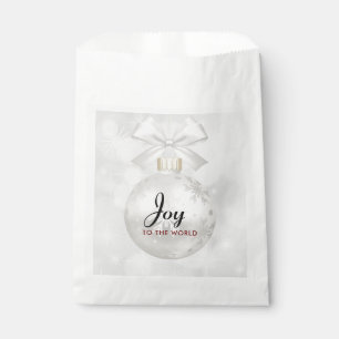 Die Freude am Welt Elegant Silver Christmas Ball Geschenktütchen