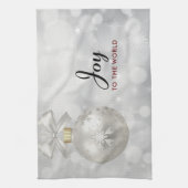 Die Freude am Welt Elegant Silver Christmas Ball Geschirrtuch (Vertikal)