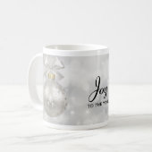 Die Freude am Welt Elegant Silver Christmas Ball Kaffeetasse (Vorderseite Links)