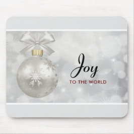 Die Freude am Welt Elegant Silver Christmas Ball Mousepad