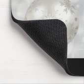 Die Freude am Welt Elegant Silver Christmas Ball Mousepad (Ecke)