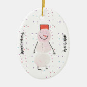 Die Freude am Weltschneezauber Keramik Ornament (Vorne)