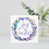 Die Freude am Weltwatercolor-Kranz Karte (Stehend Vorderseite)