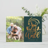 Die Freude am World Green Gold Foto Weihnachten (Stehend Vorderseite)