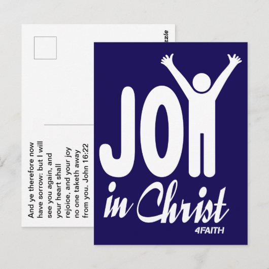 Die Freude an Christus, Jesus Postkarte (Vorne/Hinten)