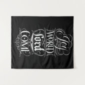 Die Freude an der Christlichen Weihnachtskalligrap Wandteppich (Vorderseite (Horizontal))