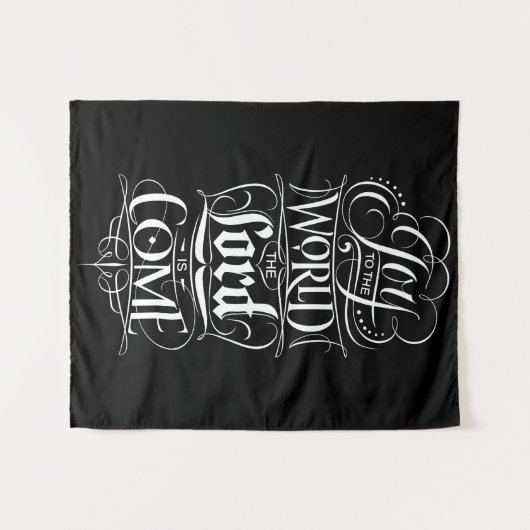 Die Freude an der Christlichen Weihnachtskalligrap Wandteppich (Vorderseite (Horizontal))