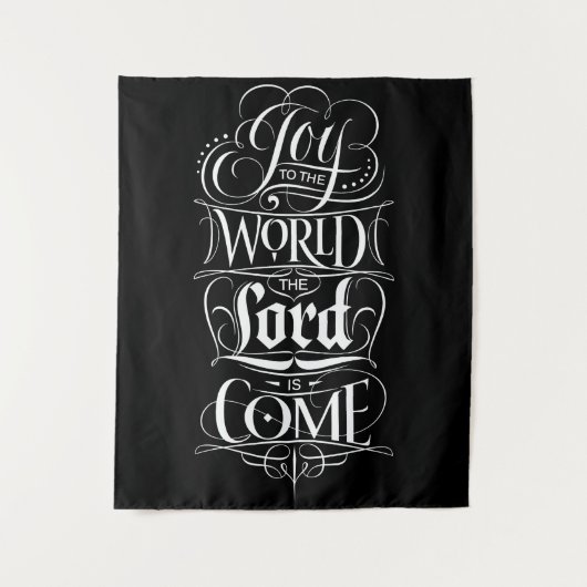 Die Freude an der Christlichen Weihnachtskalligrap Wandteppich (Vorderseite)