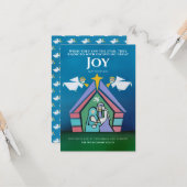 Die Freude an der Weihnachtsbibel Verse Moderne Ge Karte (Vorderseite/Rückseite Beispiel)