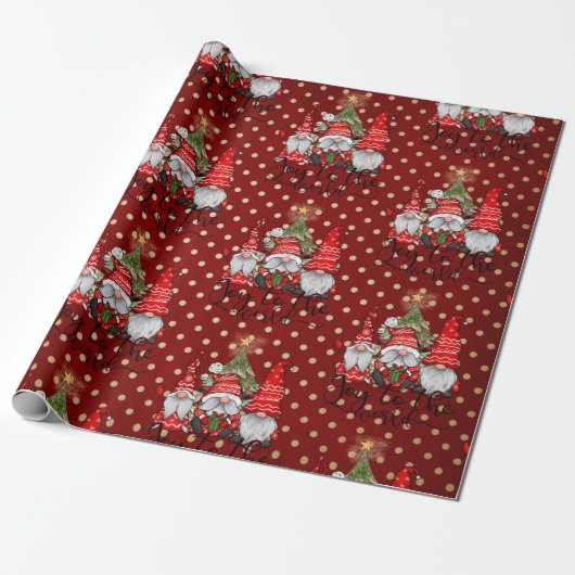 Die Freude an der Weihnachtsfeier des GNOME Geschenkpapier (Ungerollt)