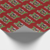 Die Freude an der Weihnachtsfeier des Weihnachtsma Geschenkpapier (Ecke)