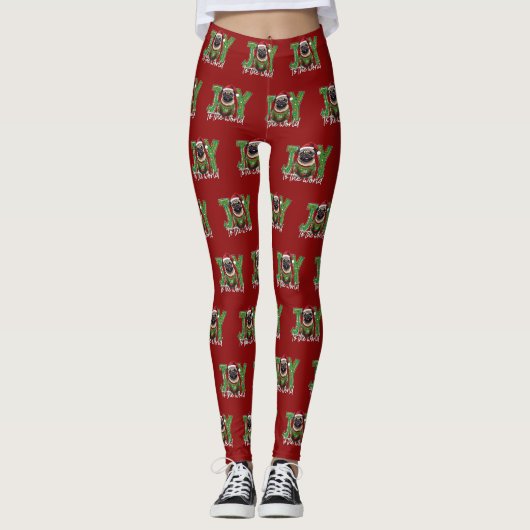 Die Freude an der Weihnachtsfeier des Weihnachtsma Leggings (Vorderseite)
