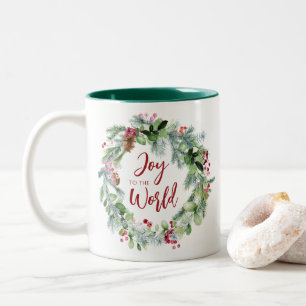 Die Freude an der Weihnachtsfeier des Weltwasserkr Zweifarbige Tasse