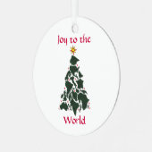 Die Freude an der Weihnachtsfeier Ornament Aus Metall (Vorderseite links)