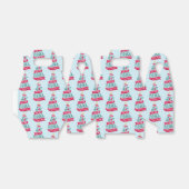 Die Freude an der Weihnachtstypografie-Muster Geschenkschachtel (Ungefaltet)