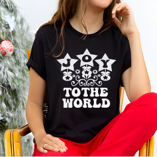 Die Freude an der Weihnachtszeit der modernen schw T-Shirt