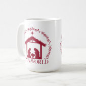 Die Freude an der Weihnachtszeit der Roten Krippe Kaffeetasse (Vorderseite Links)