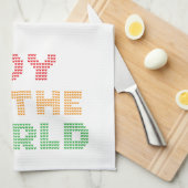 Die Freude an der Weihnachtszeit der Typografie Geschirrtuch (Viertel Falte)