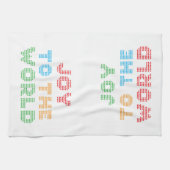 Die Freude an der Weihnachtszeit der Typografie Geschirrtuch (Horizontal)