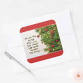 Die Freude an der Welt, der Herr hat Weihnachten C Quadratischer Aufkleber (Umschlag)