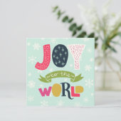 Die Freude an der Welt Feiertagskarte (Stehend Vorderseite)