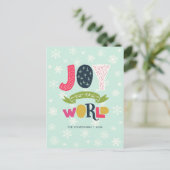 Die Freude an der Welt Feiertagspostkarte (Stehend Vorderseite)