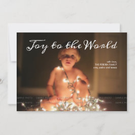 Die Freude an der Welt Foto Weihnachtsfeiertag Aqu Feiertagskarte