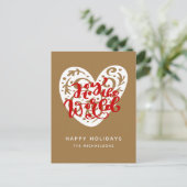 Die Freude an der Welt | Happy Holidays Postkarte (Stehend Vorderseite)