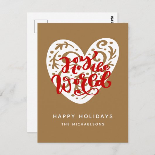 Die Freude an der Welt | Happy Holidays Postkarte (Vorne/Hinten)