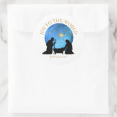 Die Freude an der Welt | Krippe | Weihnachten Runder Aufkleber (Tasche)