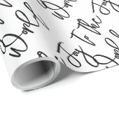 Die Freude an der Welt Moderne Weihnachtstypografi Geschenkpapier (Rolleneckpunkt)