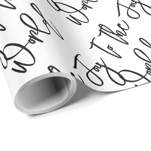 Die Freude an der Welt Moderne Weihnachtstypografi Geschenkpapier (Rolleneckpunkt)