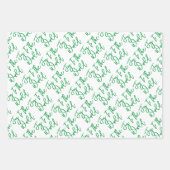 Die Freude an der Welt Moderne Weihnachtstypografi Geschenkpapier Set (Vorderseite 3)