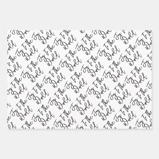 Die Freude an der Welt Moderne Weihnachtstypografi Geschenkpapier Set (Vorderseite 2)
