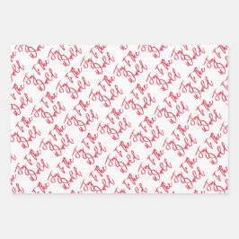 Die Freude an der Welt Moderne Weihnachtstypografi Geschenkpapier Set