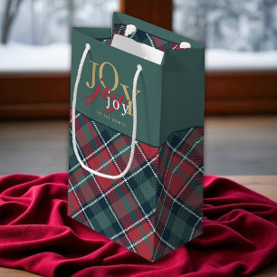 Die Freude an der Welt Typografie Rustikale Karier Kleine Geschenktüte