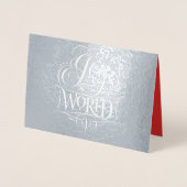 Die Freude an der Welt wahre Silver Foil Weihnacht Folienkarte (Vorderseite)