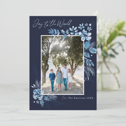 Die Freude an der Welt-Wasserfarben-Blume Weihnach (Stehend Vorderseite)